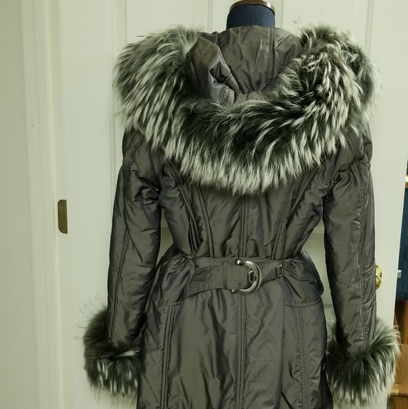 ✅46C New slate green jacket Real Finland Racoon - Picture 7 of 16